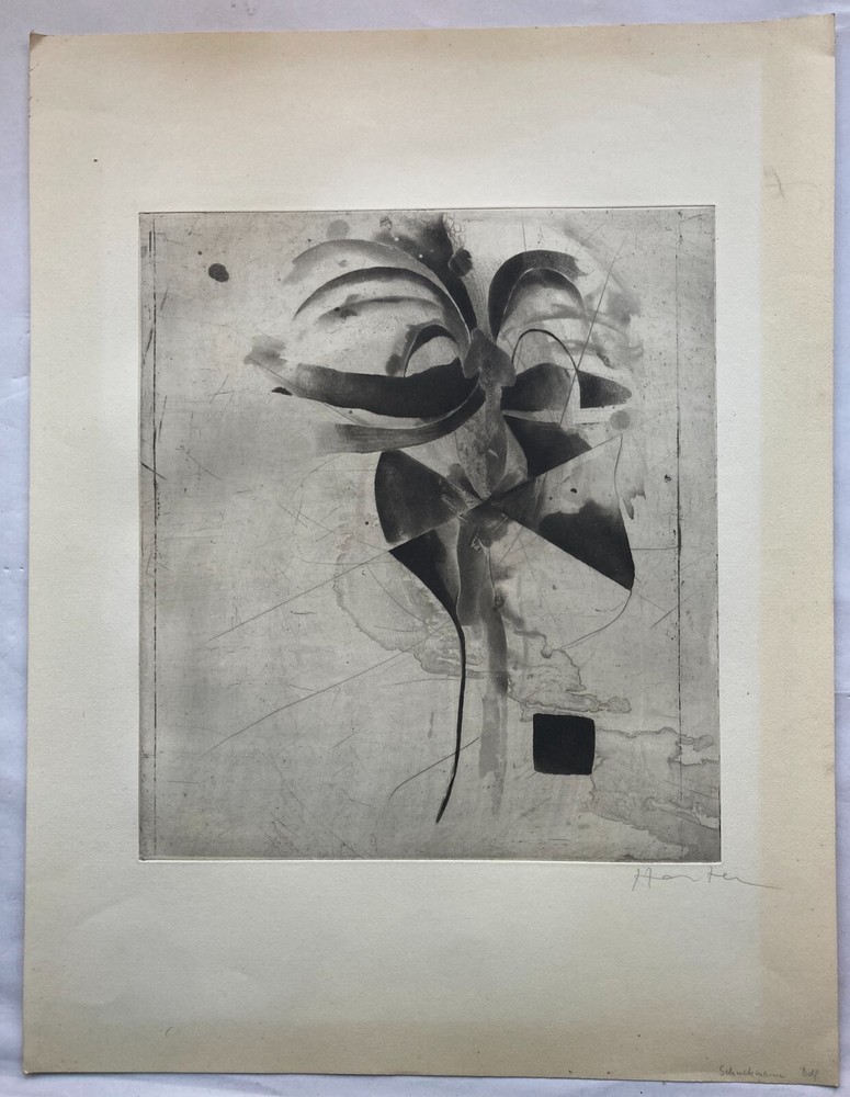 Etching Abstract Composition Dörte Harden Hamburg Graphics-image