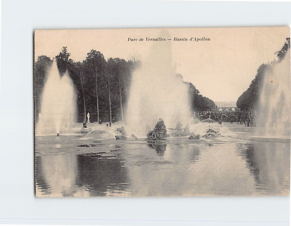 Postcard Apollo Fountain in the Gardens of the Palace of Versailles France