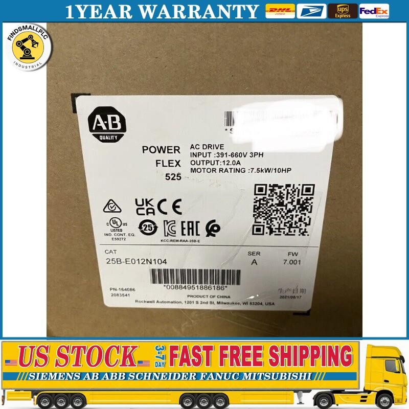 NEW Allen Bradley 25B-E012N104 /A PowerFlex525 AC Drive 600V 12A 3-Ph