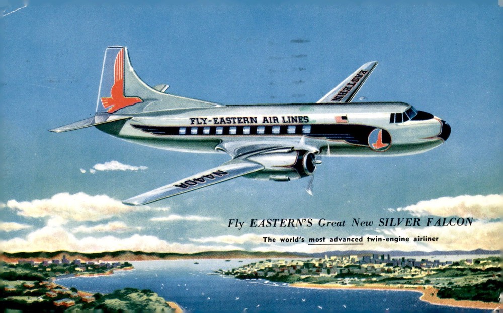 Eastern Air Lines Silver Falcon, 1977 Postcard