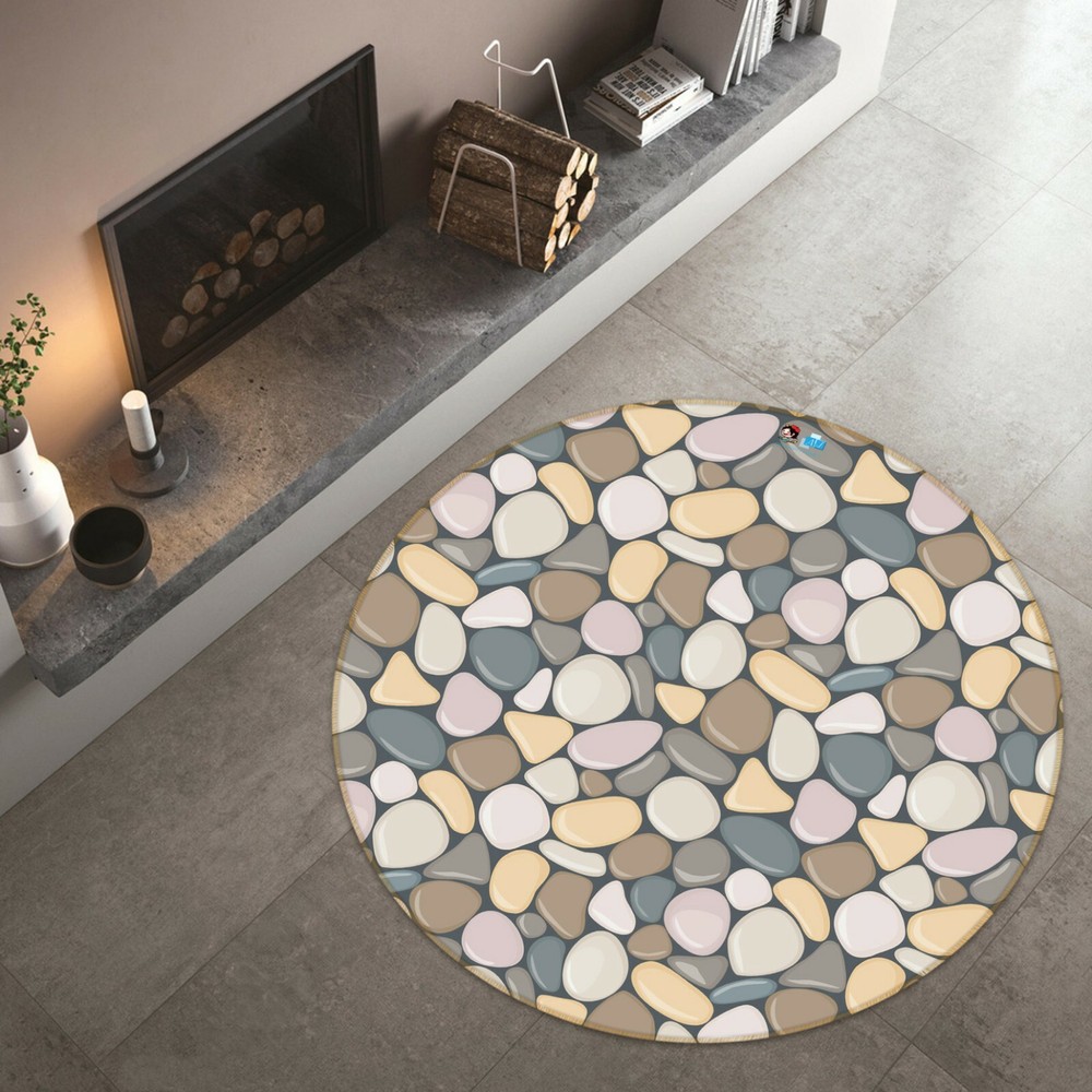 3D Hand Painted Stones NAO10276 Game Rug Mat Elegant Photo Carpet Mat Fay