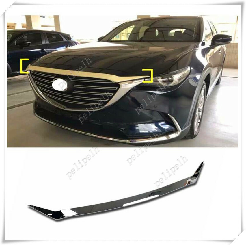 Chrome ABS Front Grille Hood Cover Trim For Mazda CX-9 2016-2020 Model