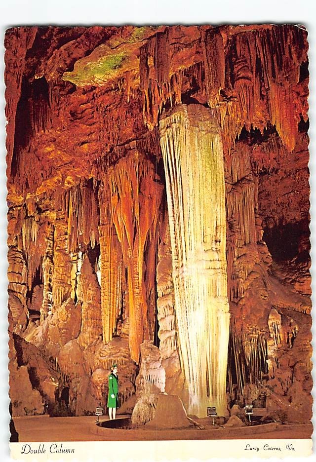 Postcard Double Column Luray Caverns Luray Virginia USA