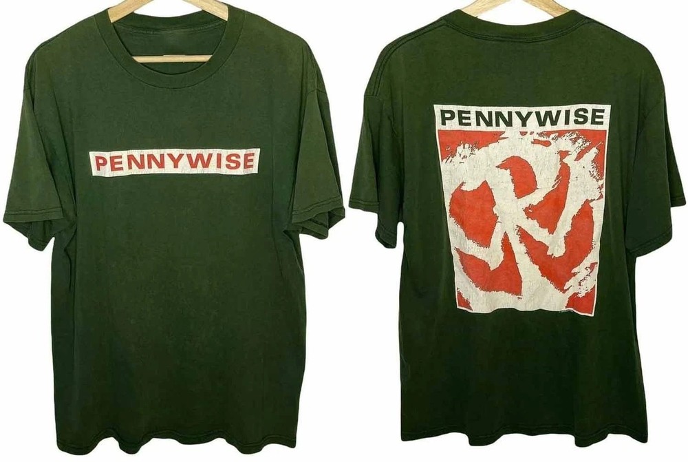 2 Sides Pennywise Band 1994 Tour Shirt FOREST Green Unisex S-5XL BL1960