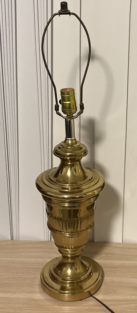 Vintage Excelsior Brass Trophy Urn Table Lamp No Shade
