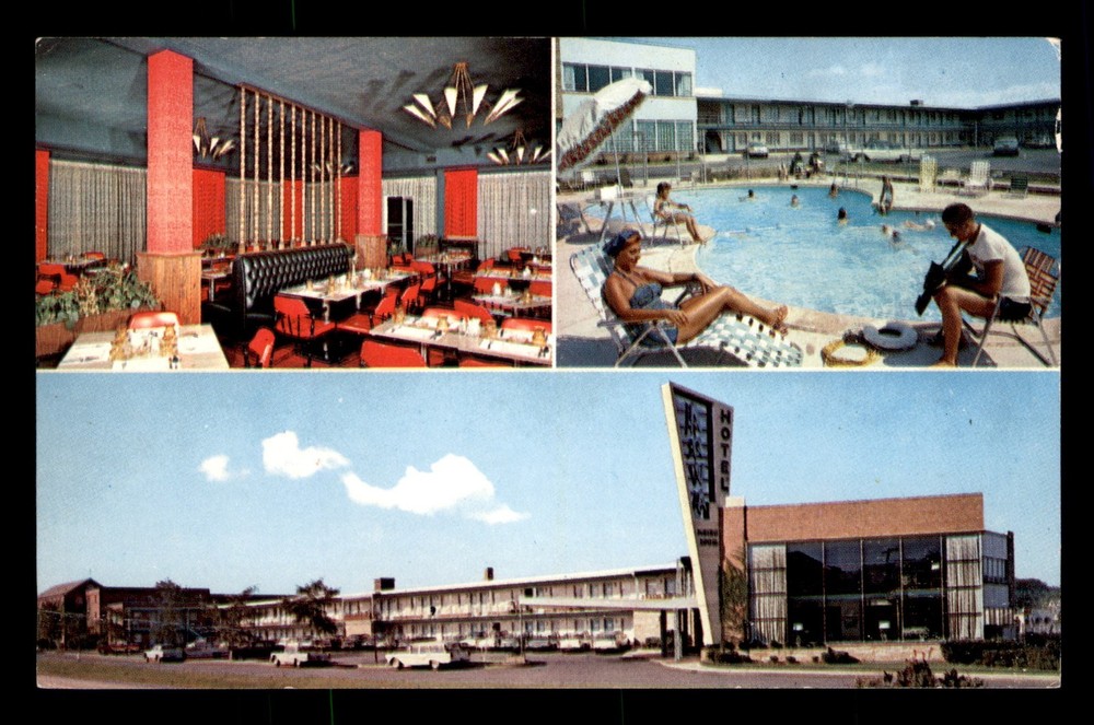 Arva Motor Hotel Arlington Virginia VA People Multiview Dining Unp Postcard