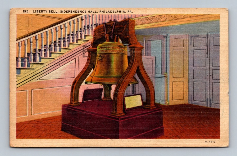 Liberty Bell, Independence Hall, Philadelphia, Pennsylvania PA Vintage Postcard