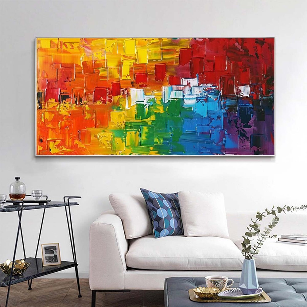 original green Abstract Wall Art Paintings Hand Painted Oil Painting On Canvas