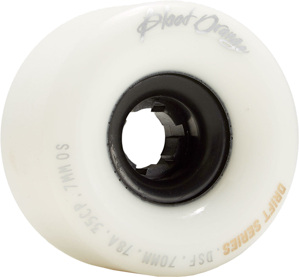 BLOOD ORANGE DRIFT 70mm 78a WHITE WHEELS SET