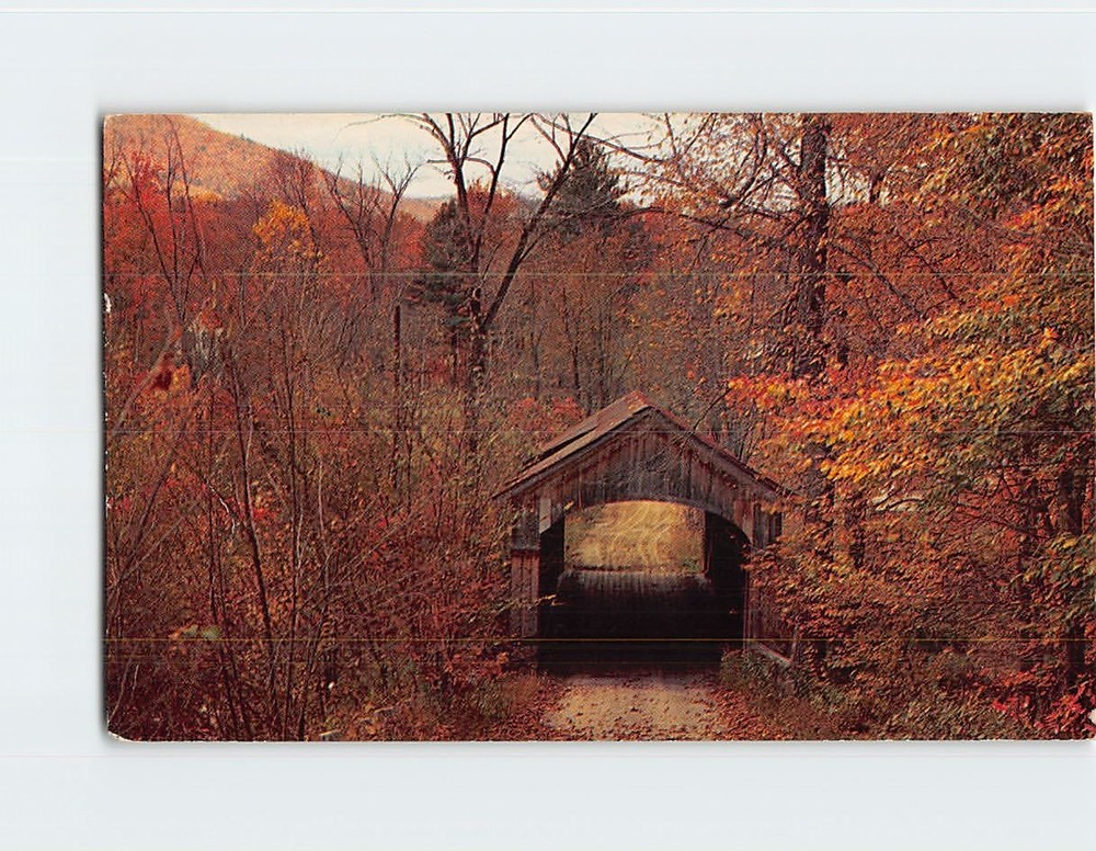 Postcard Old Covered Bridge West Townshend Vermont USA