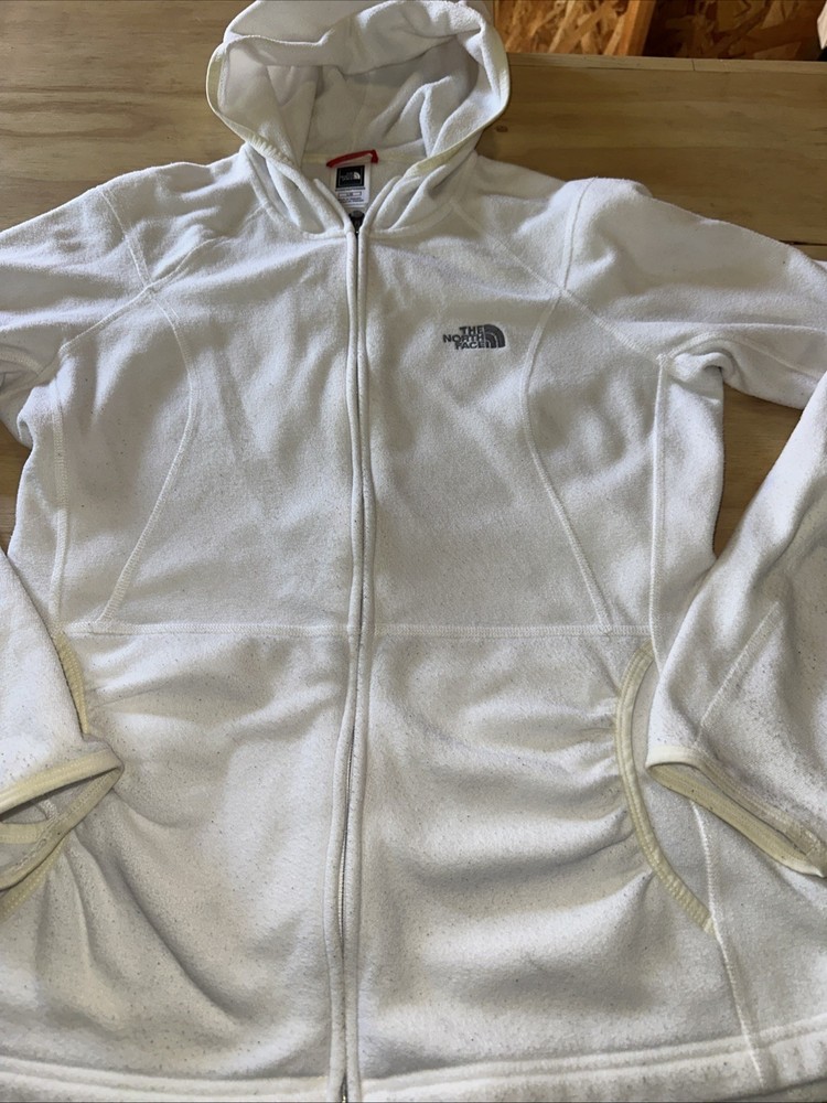The North Face Full Zip White Hoodie Women’s Size Large Long Sleeve