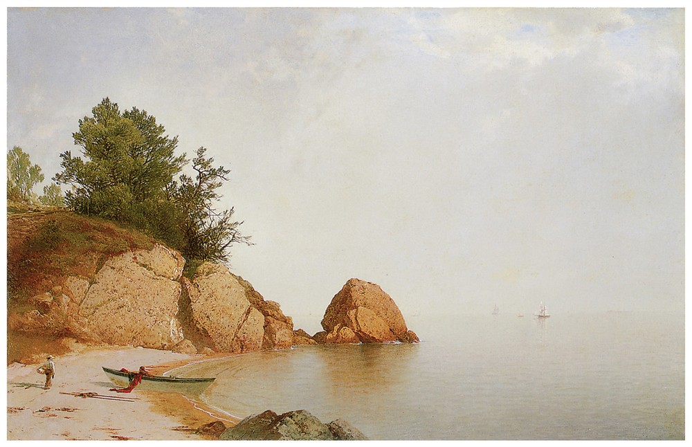 Wall Decor Poster. Man watching boats. Seascape Art design. Room art. 1596