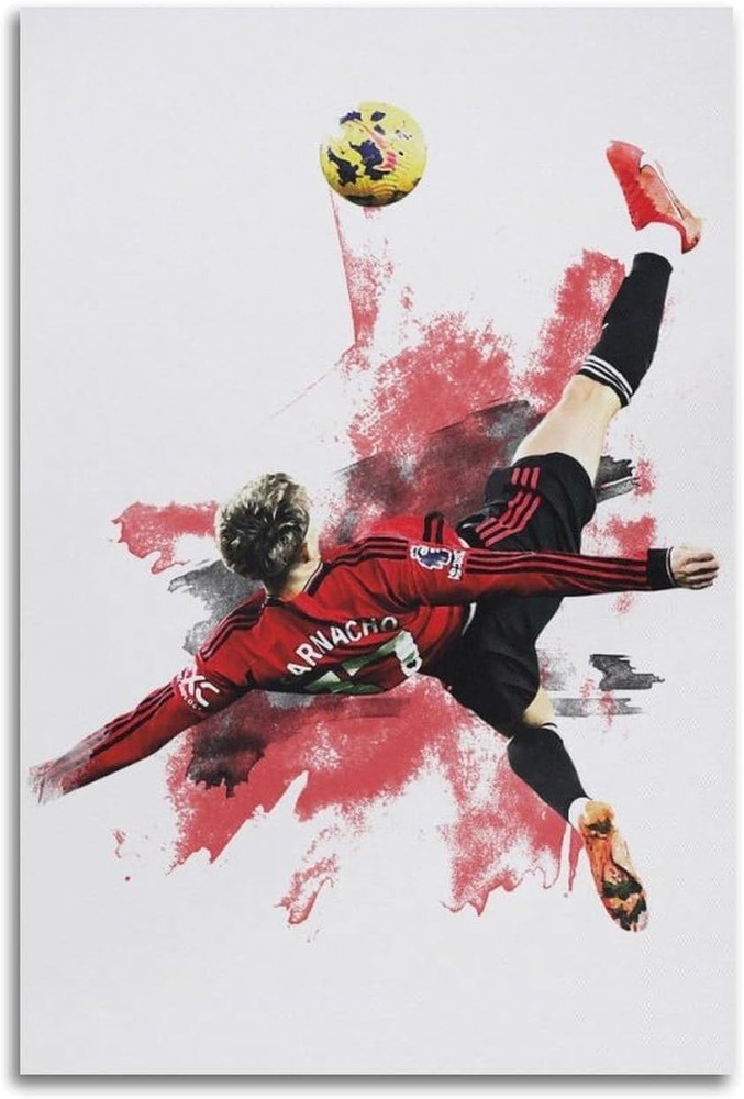 Alejandro Garnacho Poster 24x36 Unframed Soccer Wall Art Decor