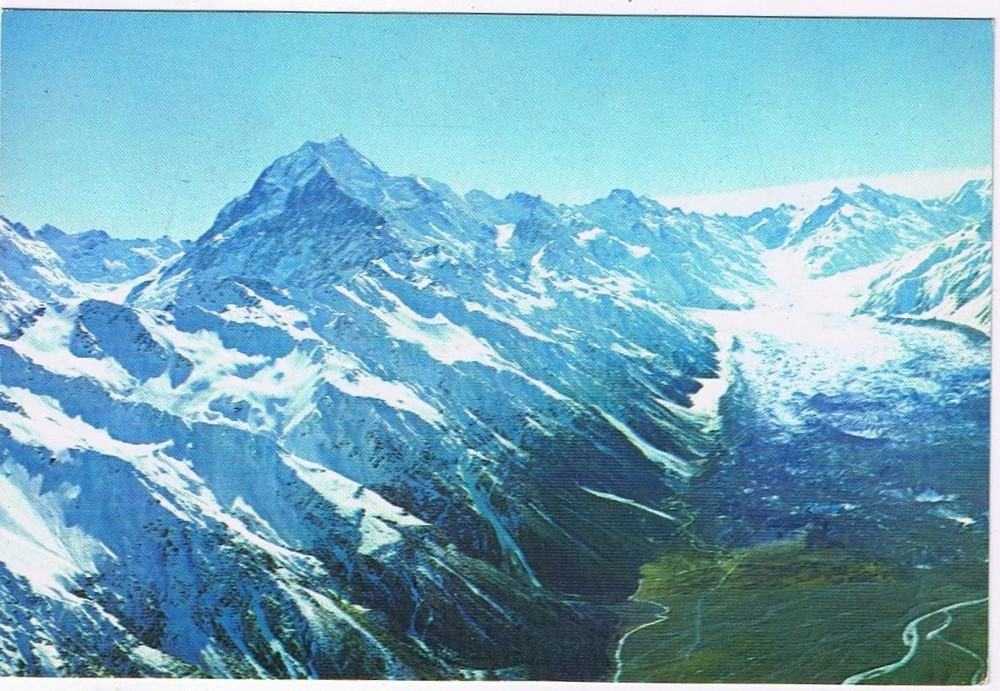 New Zealand Postcard Mt Cook Minarets Tasman Glacier National Park