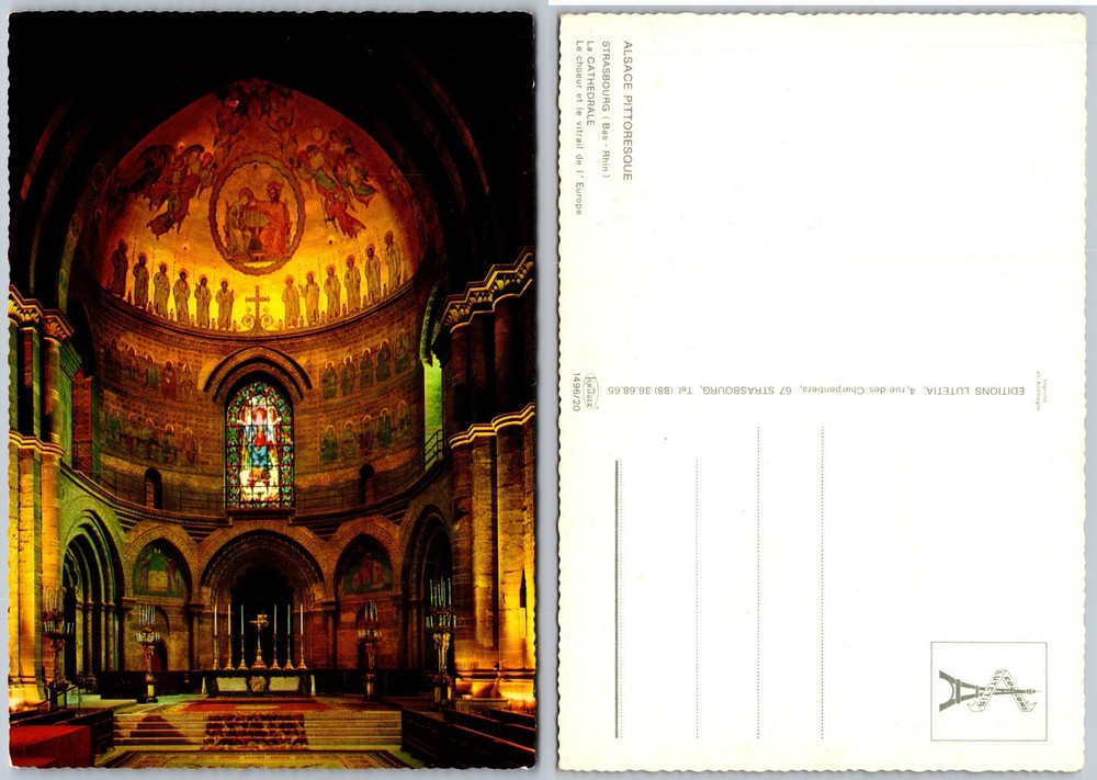 Continental Strasbourg Cathedral Postcard