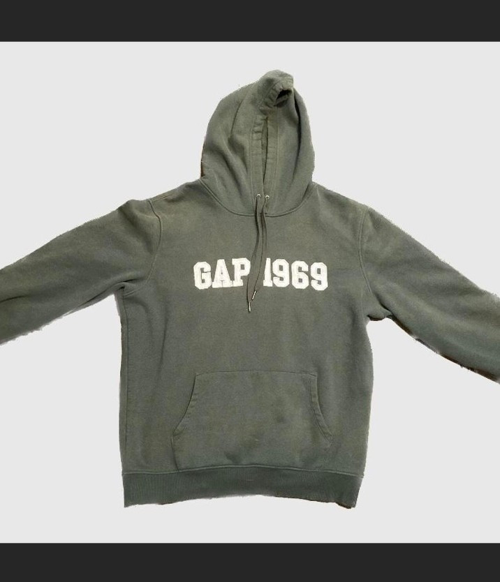1969 Vintage Green Gap Hoodie Retro Streetwear Pullover  