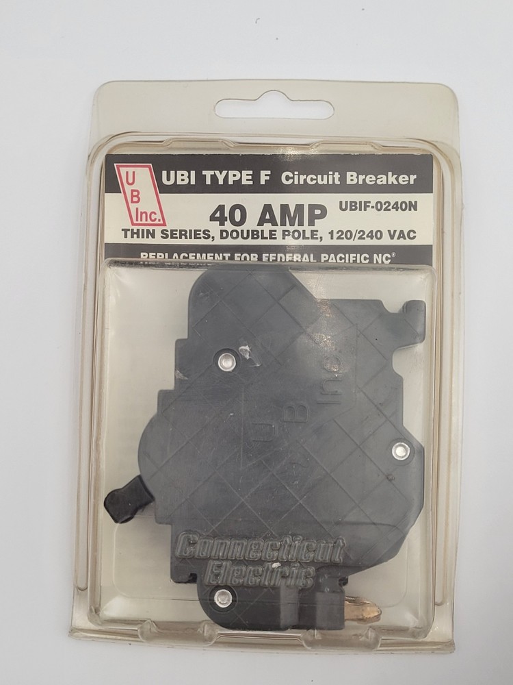 NEW UBI Type F 40A 2-Pole Circuit Breaker UBIF-0240N for Federal Pacific NC0240
