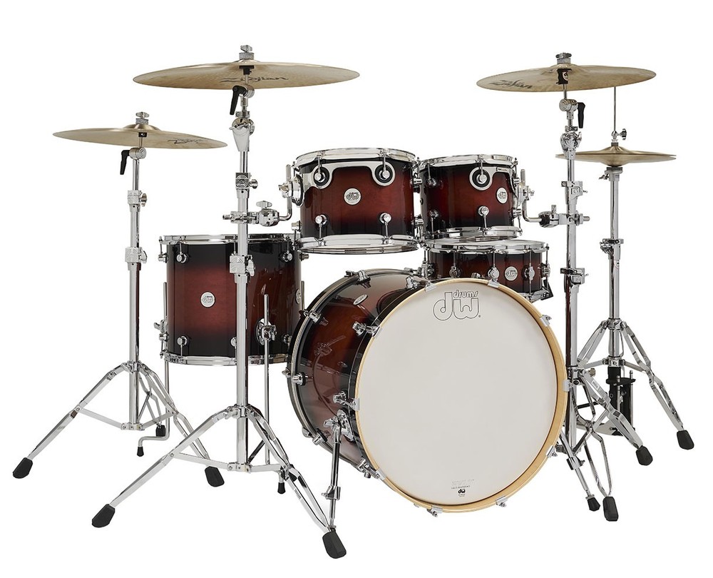 Used DW Design Series 4-Piece Maple Shell Pack Tobacco Burst w/ 22