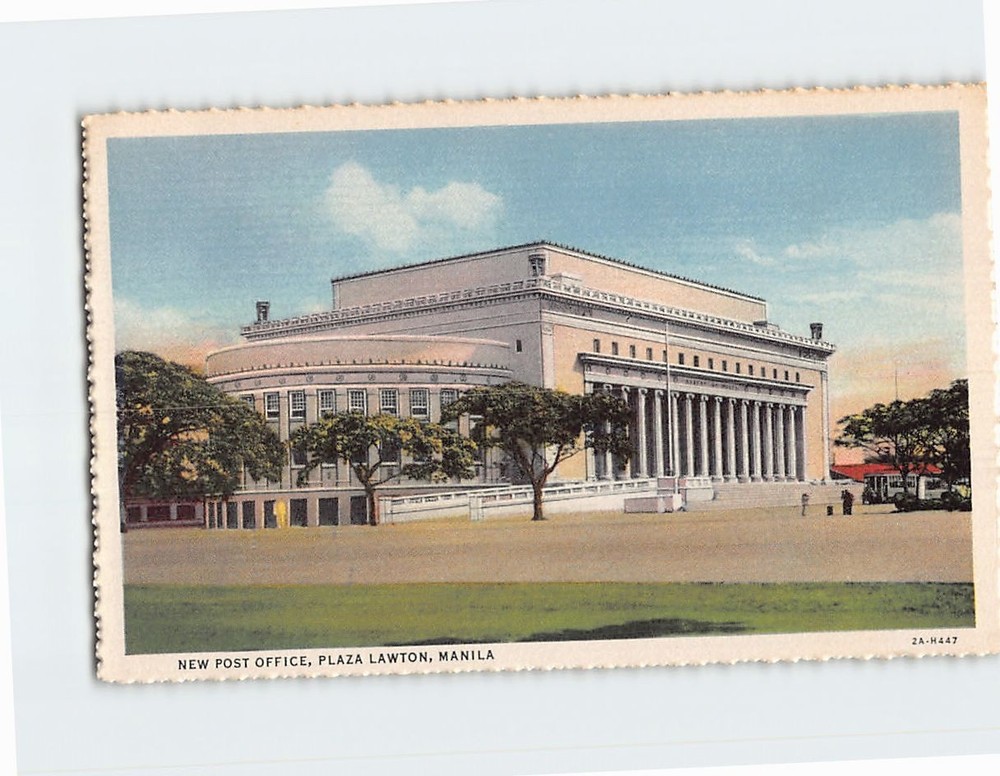 Postcard Post Office Plaza Lawton Manila Philippines