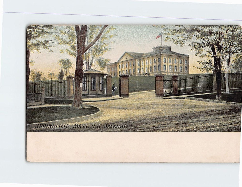 Postcard US Arsenal Springfield Massachusetts USA