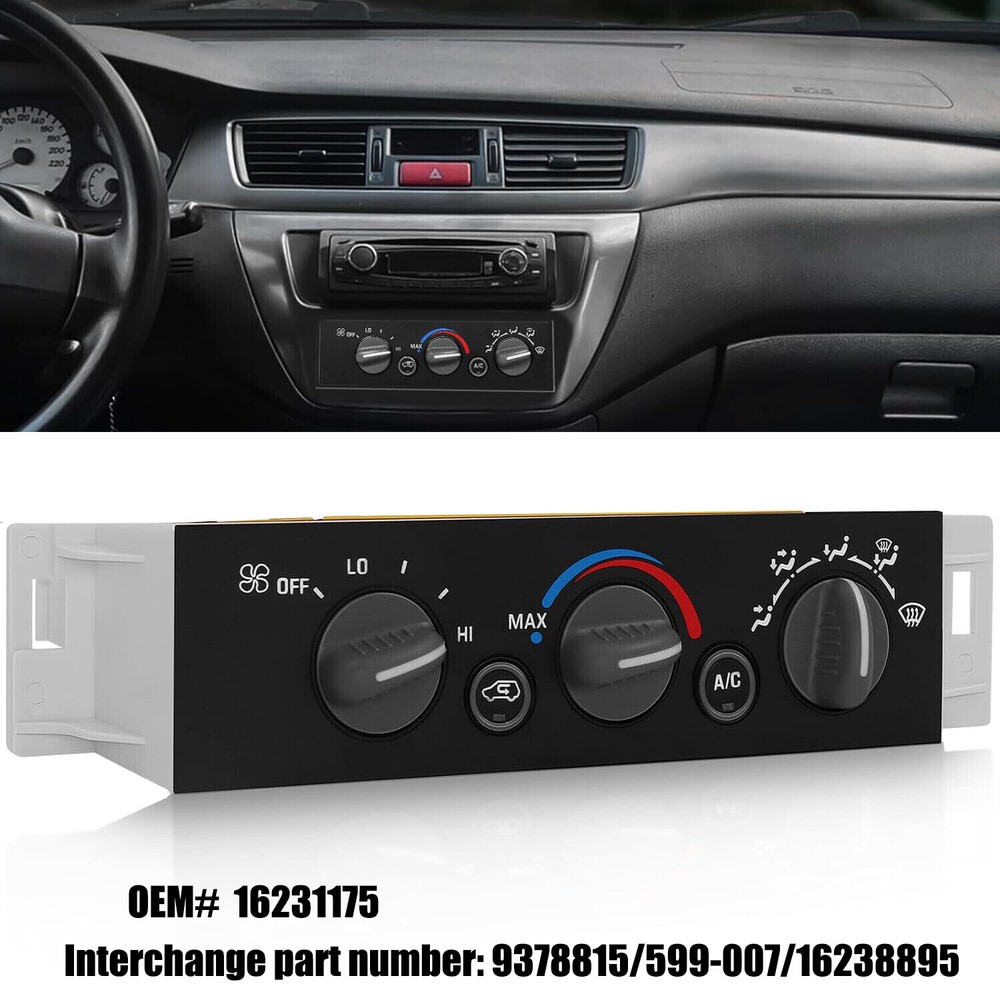Truck A/C Heater Climate Control Switch Panel 16231175 for Chevy GMC C1500 Truck