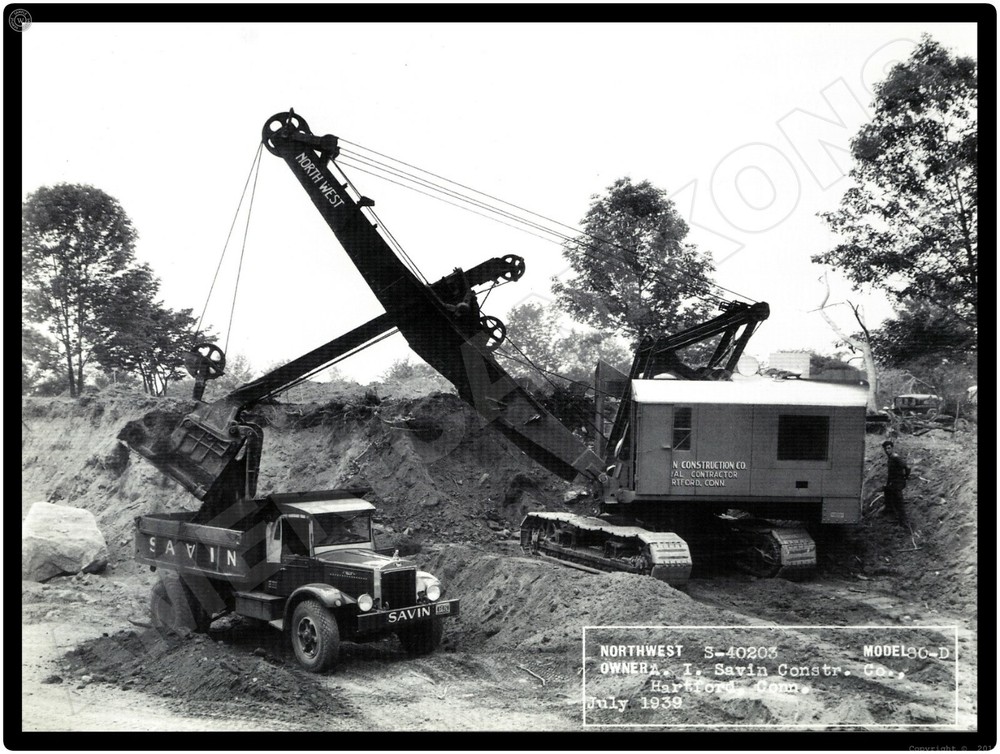Vtg. Mack Trucks New Metal Sign: Dump Truck w Northwest Shovel, Hartford, CT