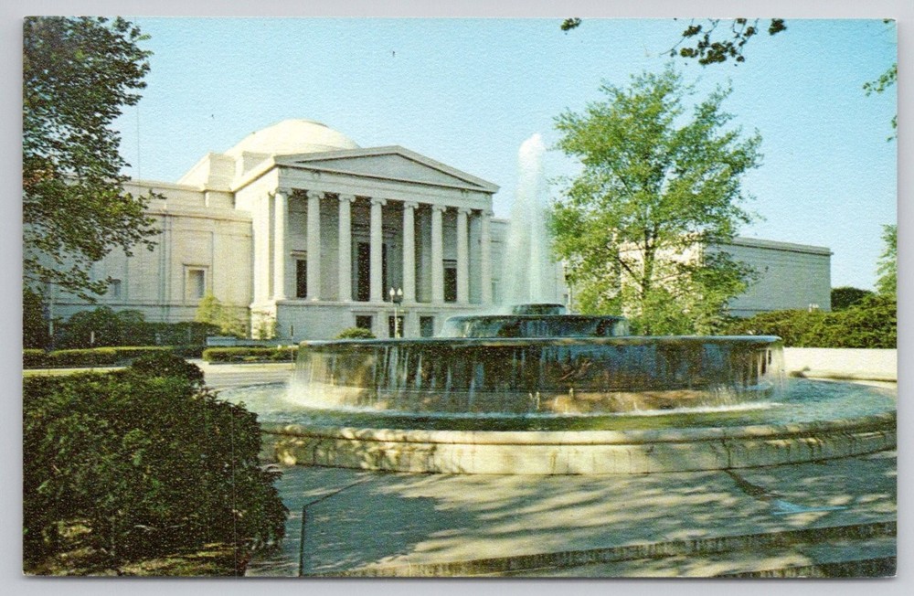 Andrew Mellon Fountain National Gallery Art Washington DC Chrome Postcard
