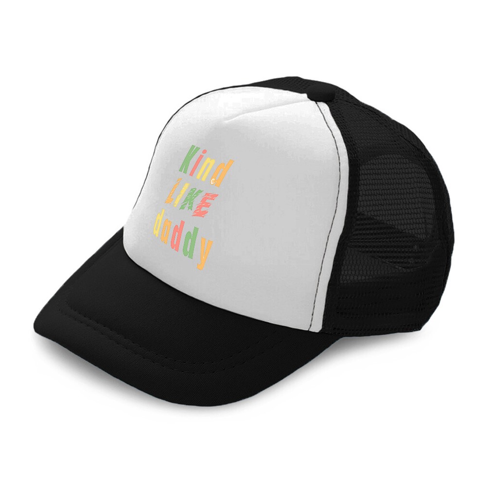 Kids Trucker Hat Kind like Daddy B Polyester Boys Caps & Girls Caps Adjustable
