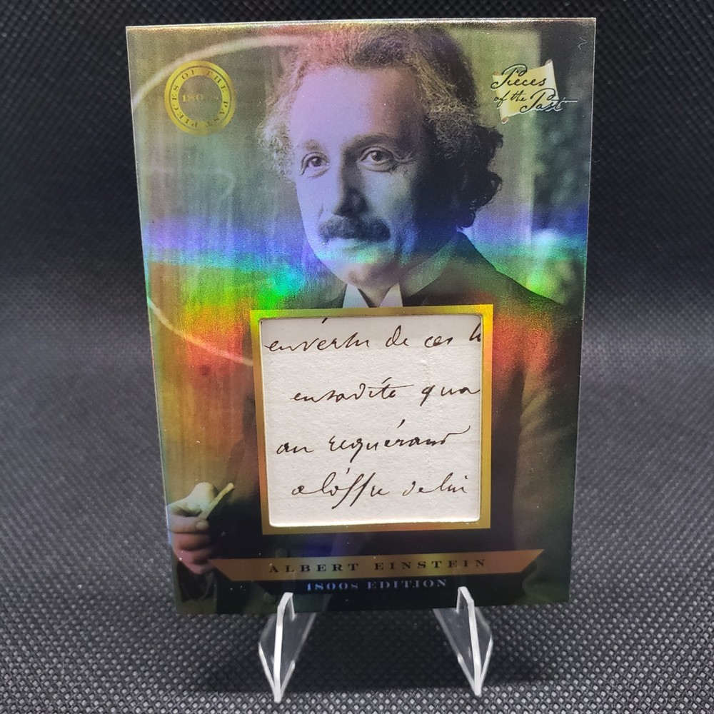 Pieces Of The Past 2024 Albert Einstein Jumbo Authentic Handwritten Relic Holo