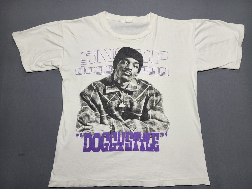 Vintage Snoop Dogg Rap Shirt Mens L White Single Stitch Doggy Style Hip Hop 90s