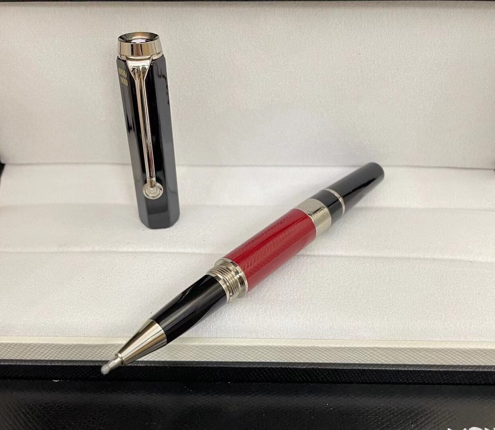 Deluxe Writers Series Red - Silver Clip 0.7mm Rollerball Pen No Box
