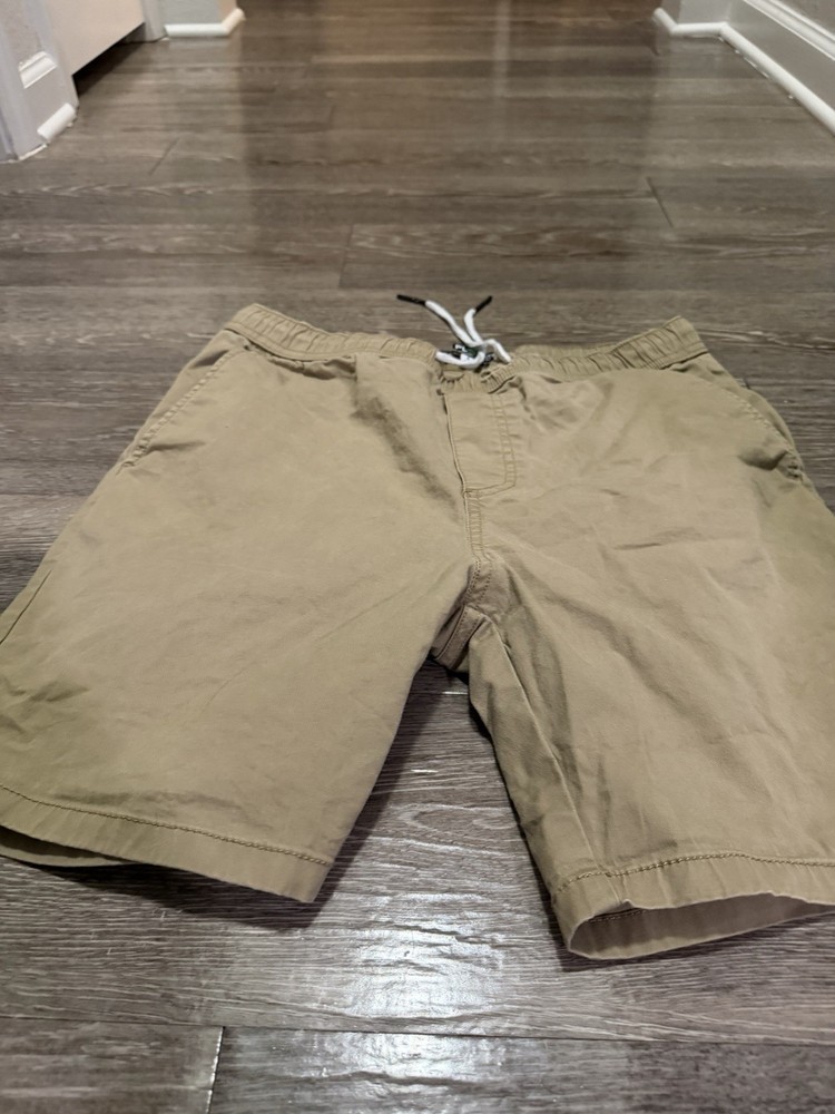 Free Planet Men's Beige Organic Cotton Spandex Drawstring Shorts Pockets