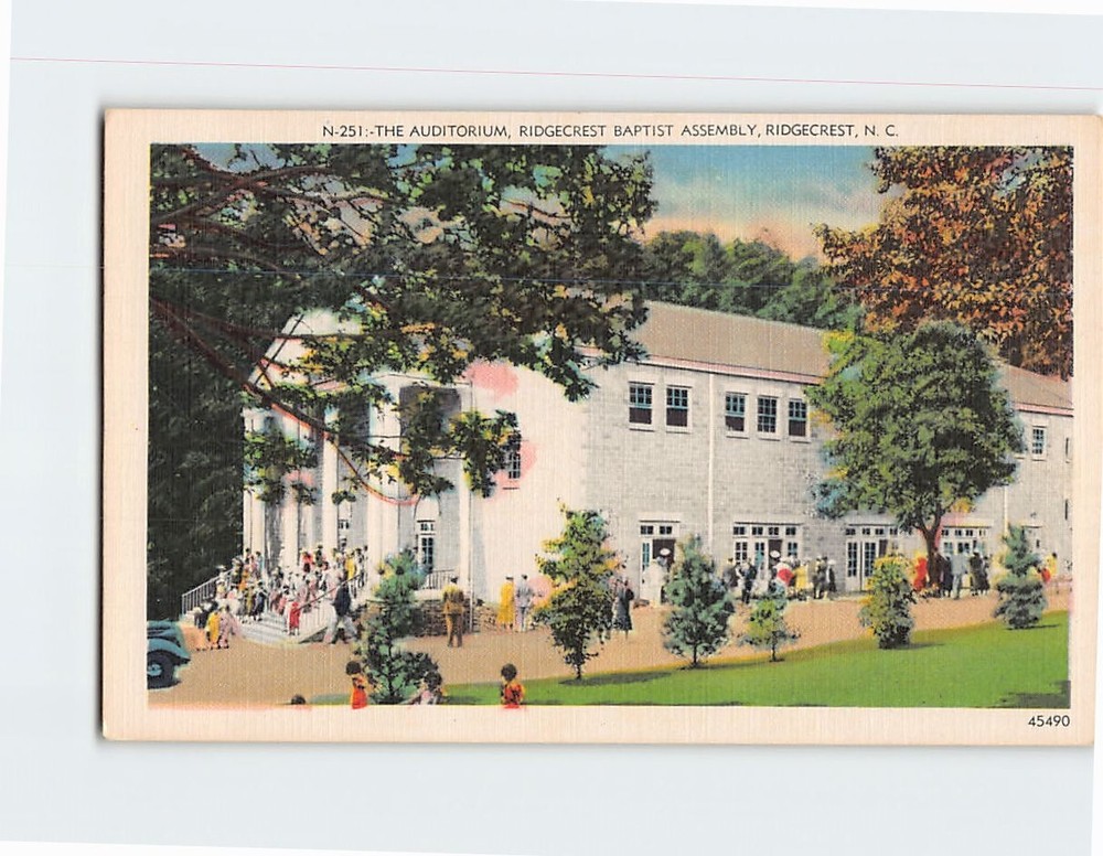 Postcard The Auditorium Ridgecrest Baptist Assembly North Carolina USA