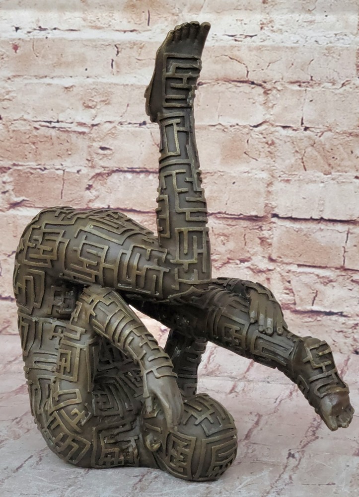 Dali Art Deco Bronze Sculpture with Marble Base Modern Figurine Home Decor-image