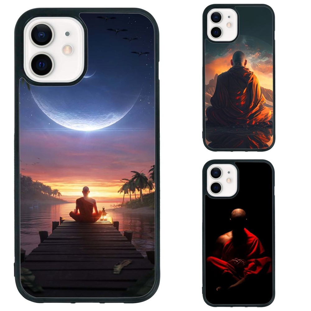 For iPhone XS XR 6 7 8 Plus SE 2nd 3rd monk temple chinese Anti scratch Cover
