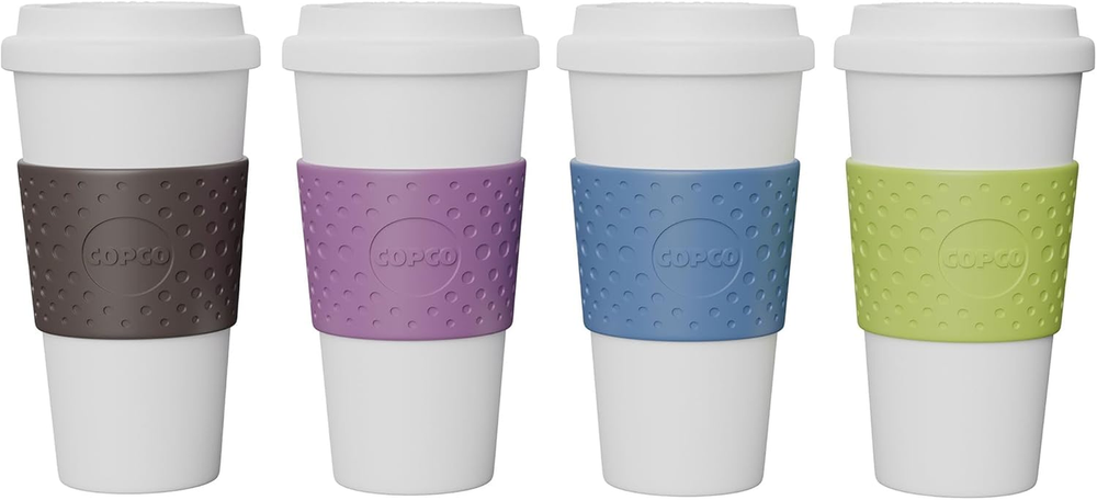Acadia 16Oz Insulated Travel Mug 4-Pack Double-Walled Plastic Coffee Cup-image