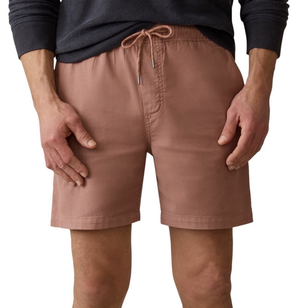 NEW Faherty Men's Essential Drawstring Shorts Cedar Rose  XL Organic Cotton $108