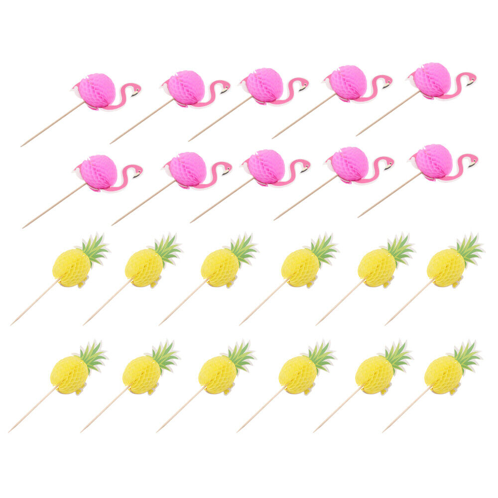 100 Pcs Straws Cocktail Sign Dessert Decorations Cake Toppers