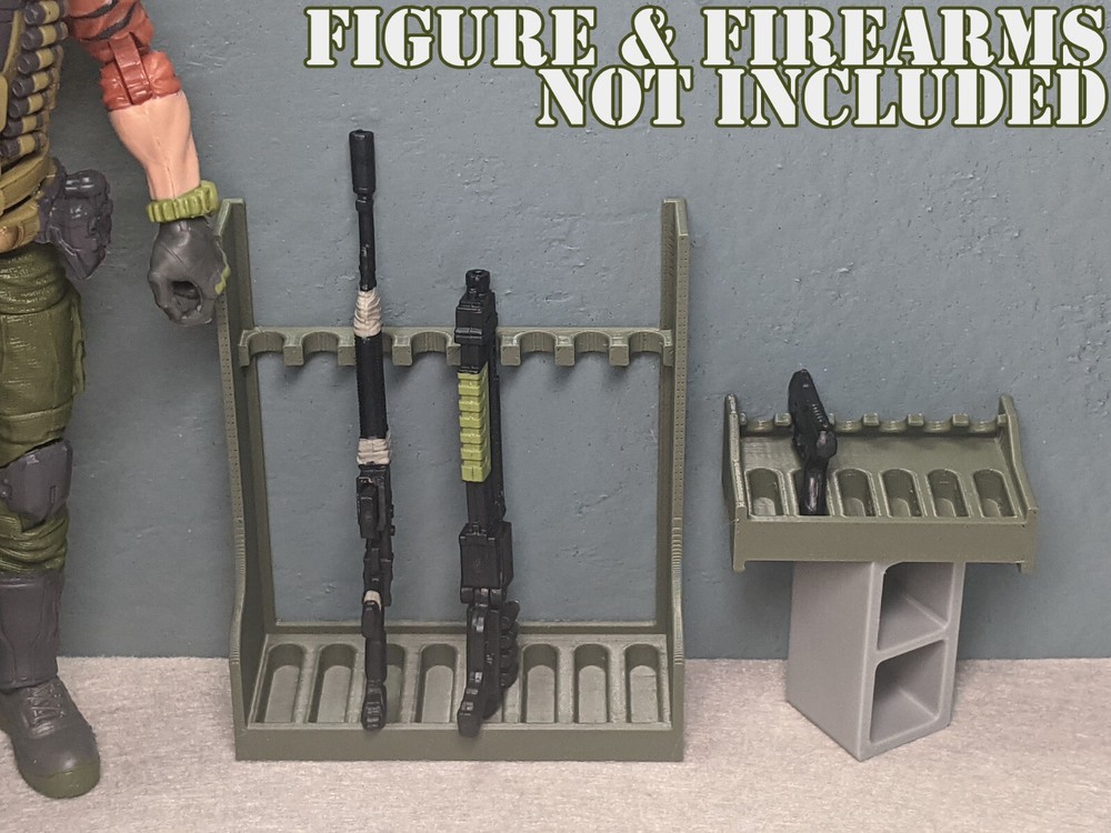 1/12 Scale gun rack and pistol rack - Display prop for 6