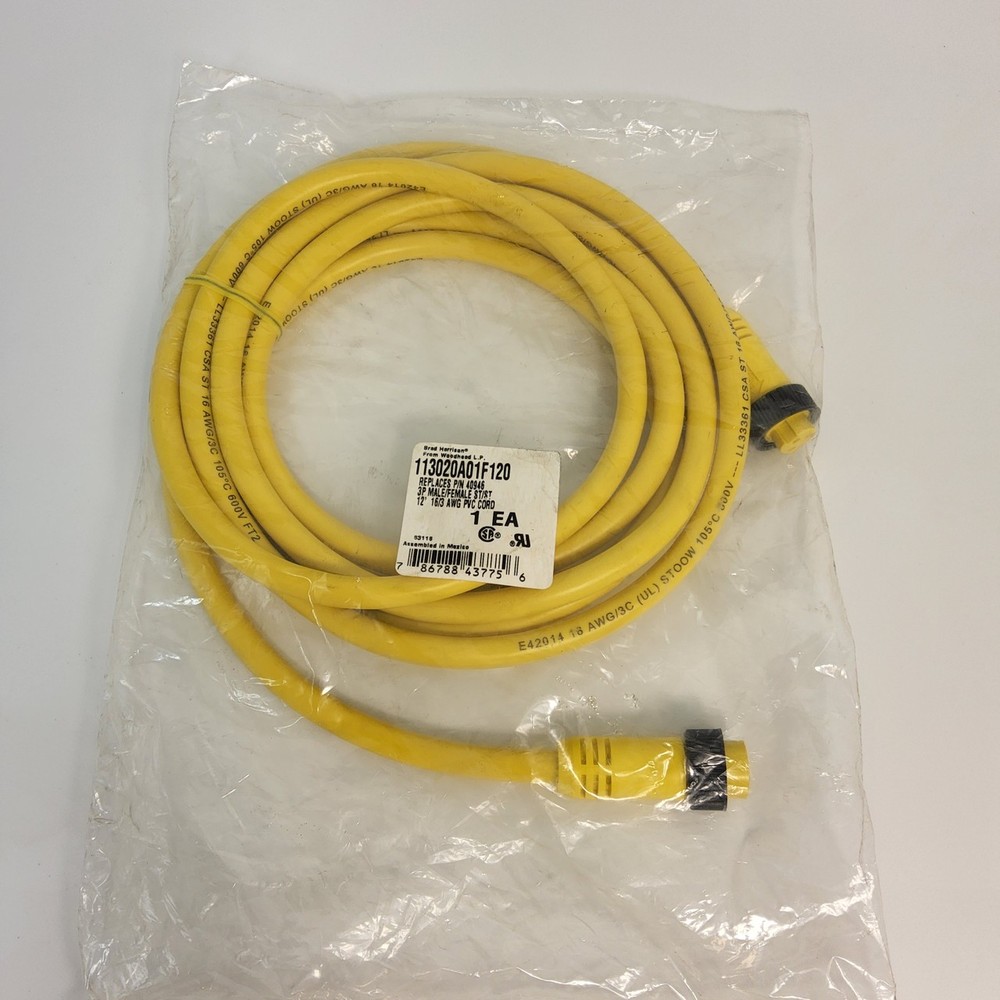 Brad Harrison Woodhead 113020A01F120 Cordset - New