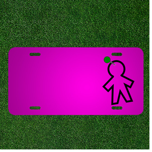 Custom Personalized Car License Plate With Add Names To Doll Head Paper Pin