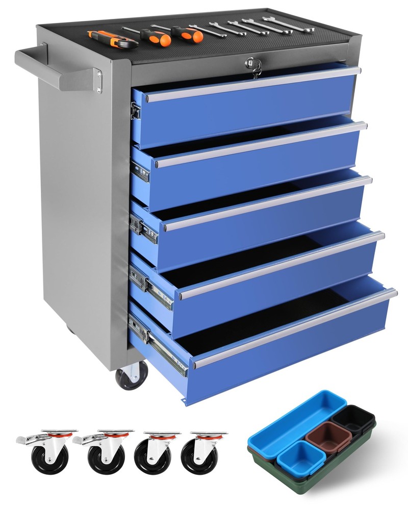 ExploreHorizon Large Rolling Tool Cart Organizer with Wheels for Garage Workshop