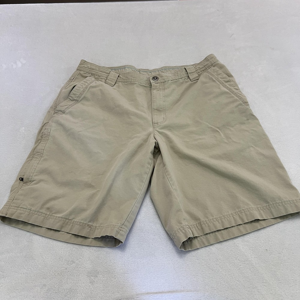 Columbia Cargo Shorts Mens 36 Beige Omni-Shield Cotton Hiking Outdoor Casual