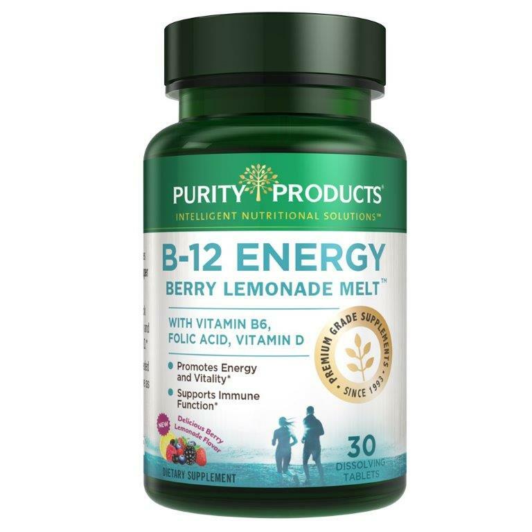 Purity Products - B-12 Energy BerryMelt with Super Fruits - 30 Tablets
