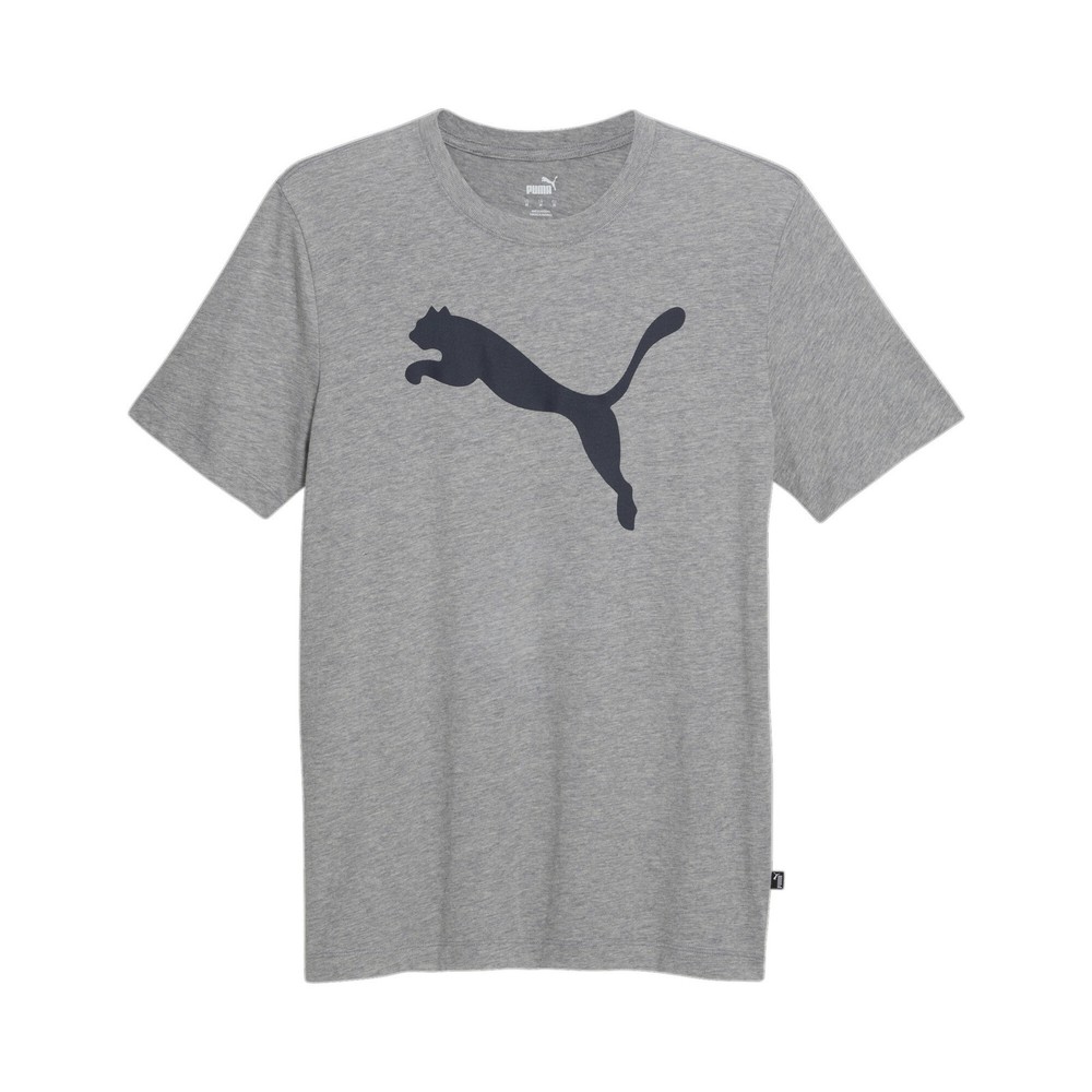 PUMA Essentials  Cat Logo Crew Neck Short Sleeve T-Shirt Mens Grey Casual Tops 6