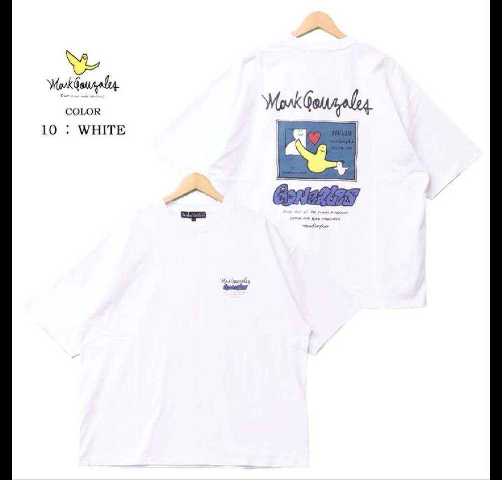 Mark Gonzales Graphic T-Shirt White Size L Skate