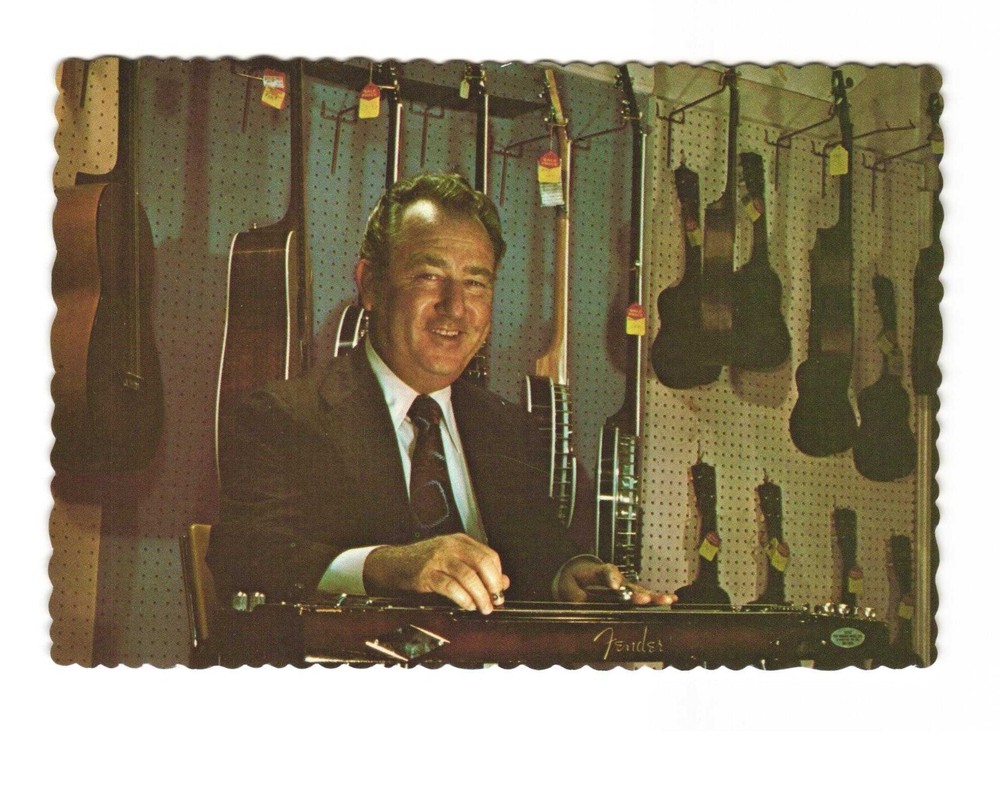 Little Roy Wiggins recording with George Morgan on MCA Records VTG postcard UNP
