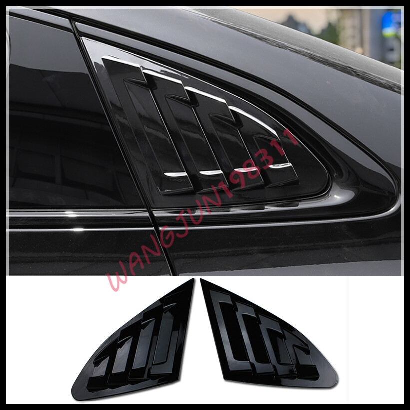 Bright black Side Vent Window Louver Shield Cover For Chevrolet Malibu 2016-2022