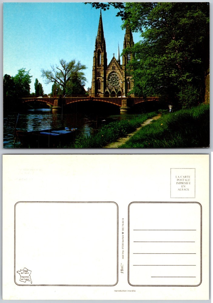 Continental Saint Paul Church Strasbourg France Postcard