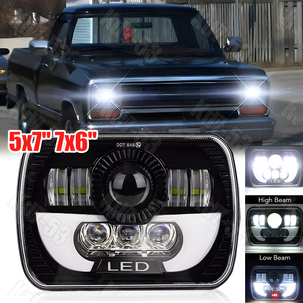 300W LED Headlight Hi/Lo Beam H4 for Dodge D150 D250 D350 Ram 50